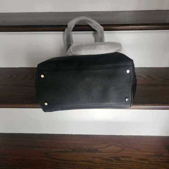 NWOT - Kate Spade Larchmont Avenue Logo Large Tote Bag Black 100% Leather - Picture 9 of 14